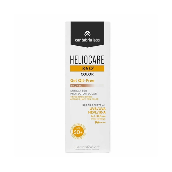 Heliocare 360 Color Gel Oil-Free Renkli Güneş Koruyucu SPF50+ 50ml Bronze