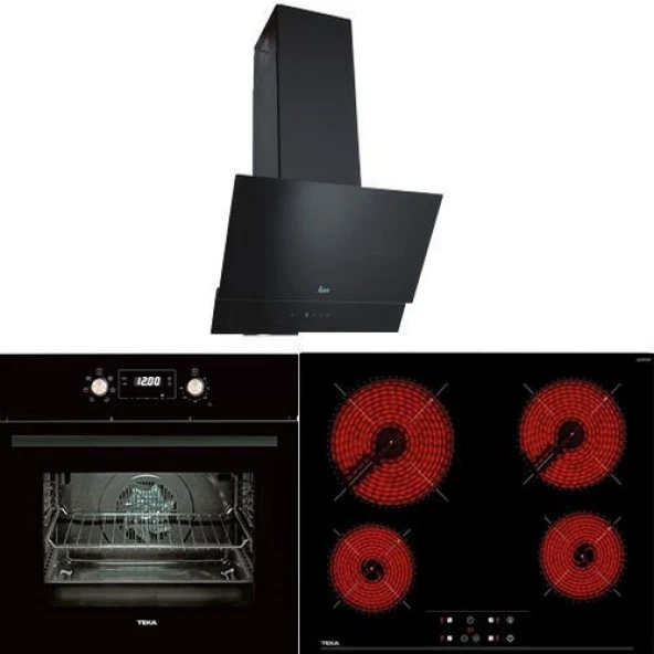 Teka Ankastre Set Siyah (Hak 627 Bk+Tz 6415+Atv 60 bk)