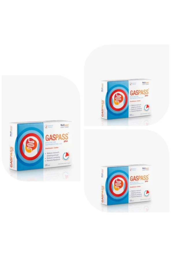 Wellcare Gaspass Plus 20 Tablet 3 Kutu ürün görseli