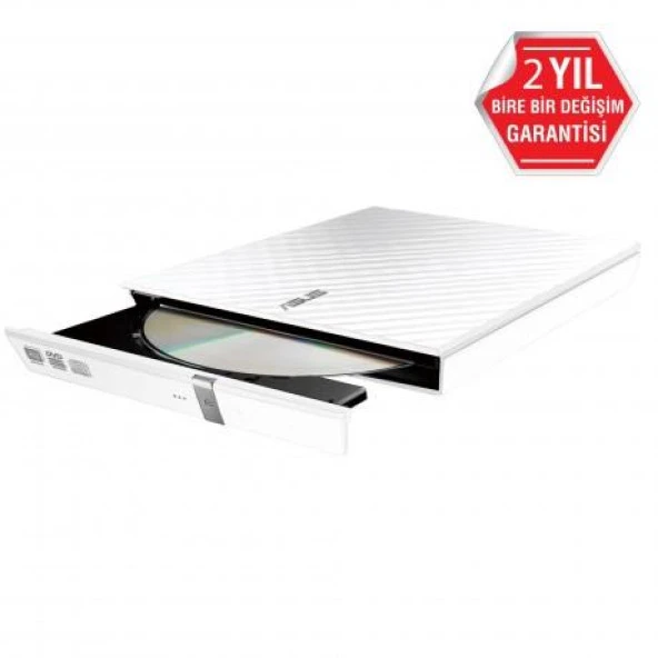 Asus 8x SDRW-08D2S-U USB 2.0 Slim Harici DVD Yazıcı Beyaz