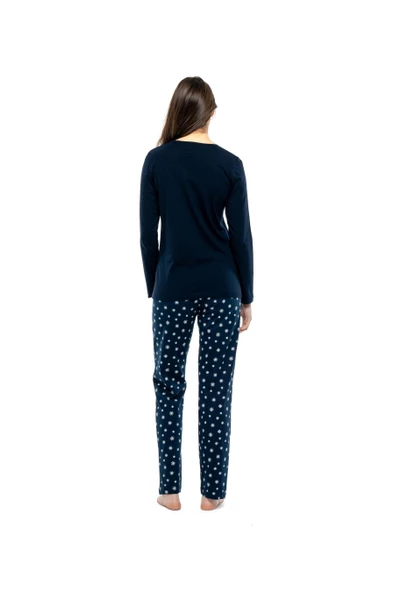 Mod Collection 3968 Kadın Yuvarlak Yaka Pijama Takımı - 4