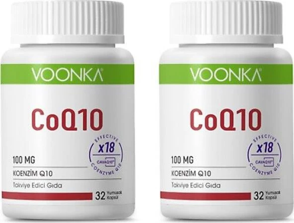 Voonka Co Q10 100 mg 32 Yumuşak Jel 2 Kutu ürün görseli