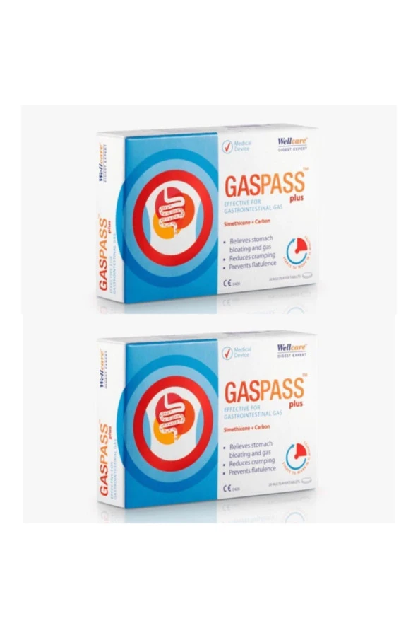 Wellcare Gaspass Plus 20 Tablet 2 Kutu ürün görseli