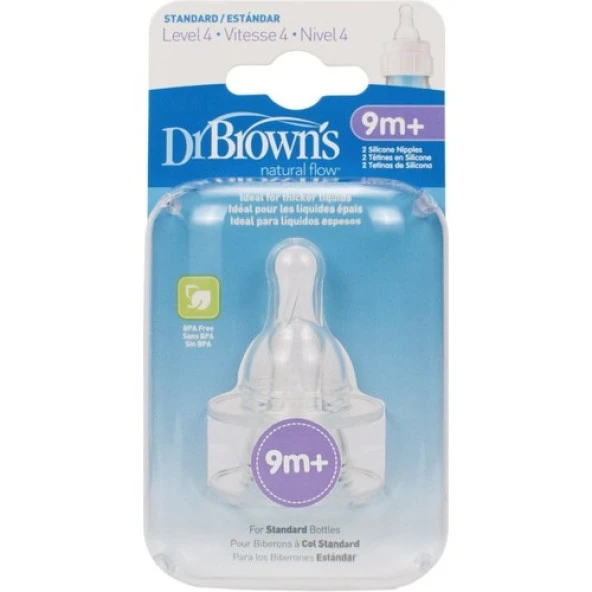 Dr.Browns 4. Aşama Dar Narrow Ağız Biberon Emziği (2 Adet)