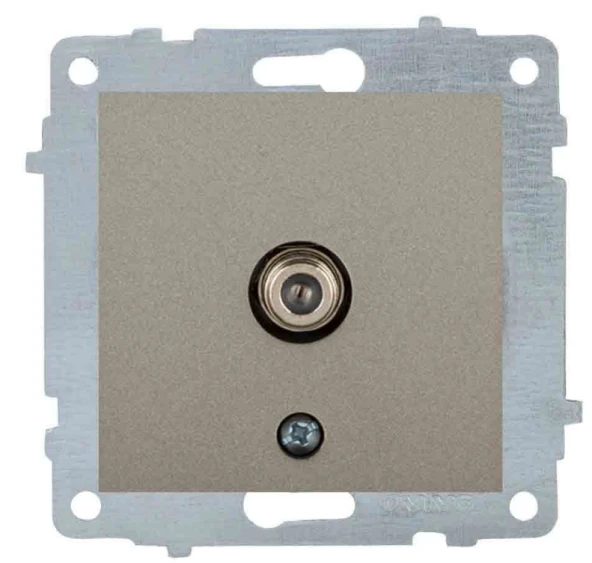 Ovivo Antrasit Tv Prizi F konnektörlü Çerçevesiz Grano - 2