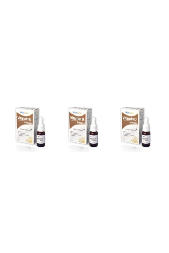 Wellcare Vitamin D3 Intense 1000 IU 12 ml 3 Kutu