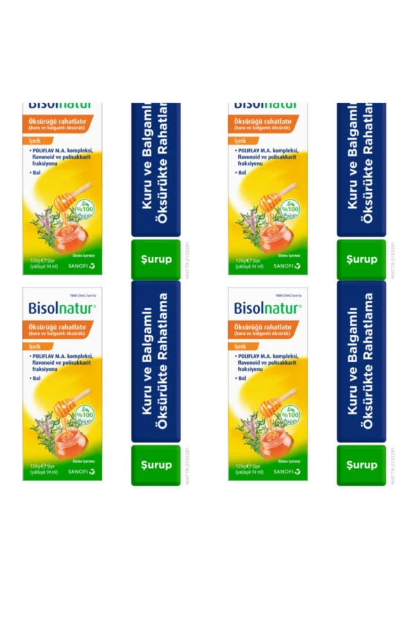 Bisolnatur Bitkisel Şurup 128 gr 4 Kutu ürün görseli