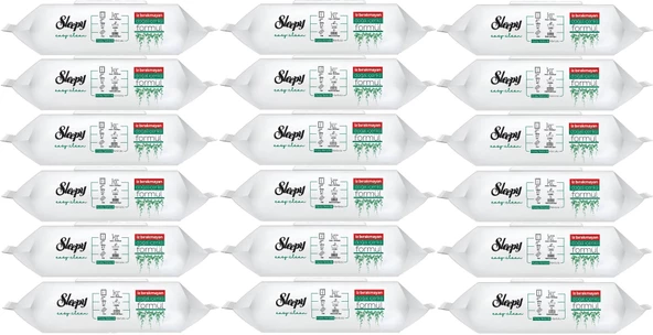 Sleepy Easy Clean Yüzey Temizlik Havlusu 100 Yaprak Plastik Kapaklı (18 Li Set) 1800 Yaprak