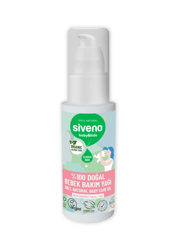 Siveno 100 Doğal Bebek Yağı Organik Jojoba Bakım Masaj Yağı Parafinsiz Bitkisel Vegan 50 ml - 2