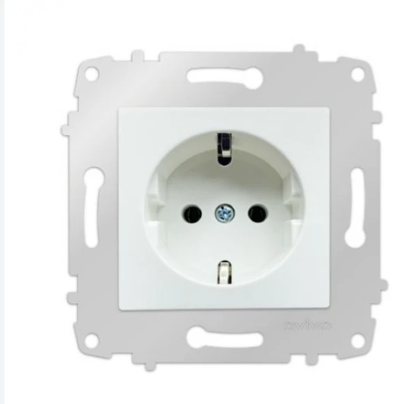 Ovivo Beyaz Topraklı Priz Çerçevesiz Grano - Resim 2