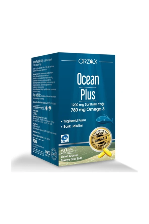 Ocean Plus 1200 mg 50 Kapsül Balık Yağı ürün görseli