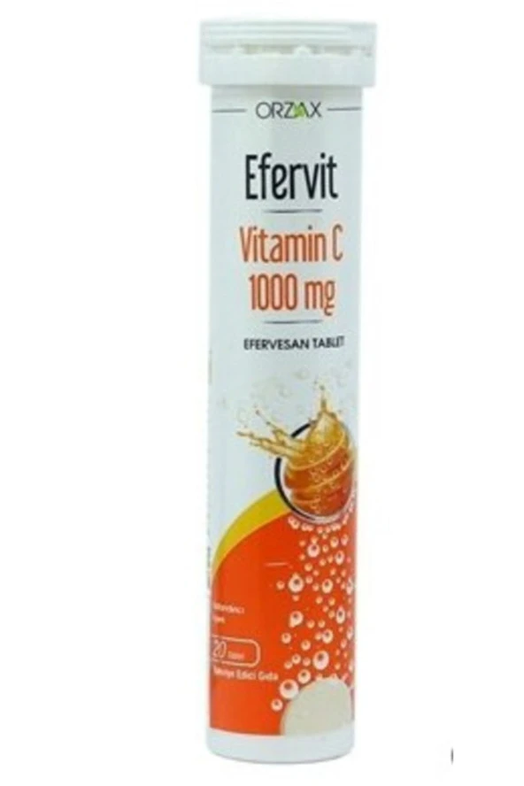 Orzax Efervit Vitamin C 1000 mg 20 Efervesan Tablet