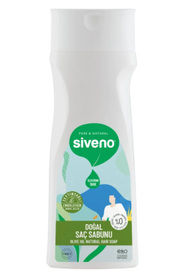 Siveno 100 Doğal Saç Sabunu Zeytinyağlı Bal Avokado 9 Değerli Bitki Erkekler İçin Bitkisel Şampuan 300 ml - 2