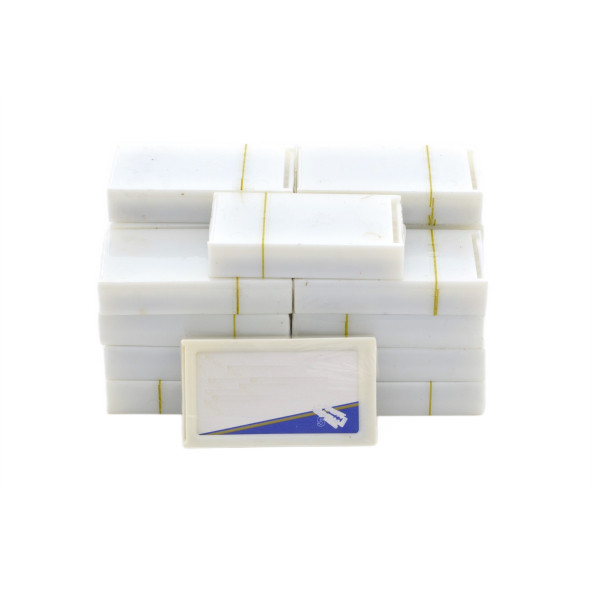 Çift Taraflı 100 Adet Yaprak Jilet (5x20 Paket) Mavi - 2