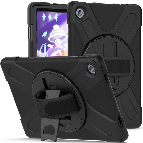 Lenovo Tab M10 Plus TB-125F - TB-128F 3. Jenerasyon Defender Zırhlı Tam koruma Silikon - 10