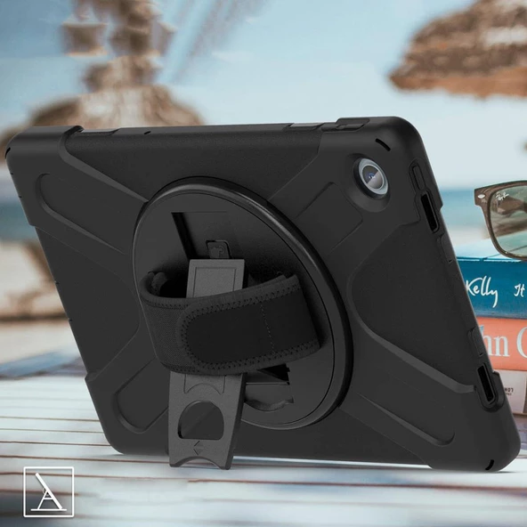 Lenovo Tab M10 Plus TB-125F - TB-128F 3. Jenerasyon Defender Zırhlı Tam koruma Silikon - 6