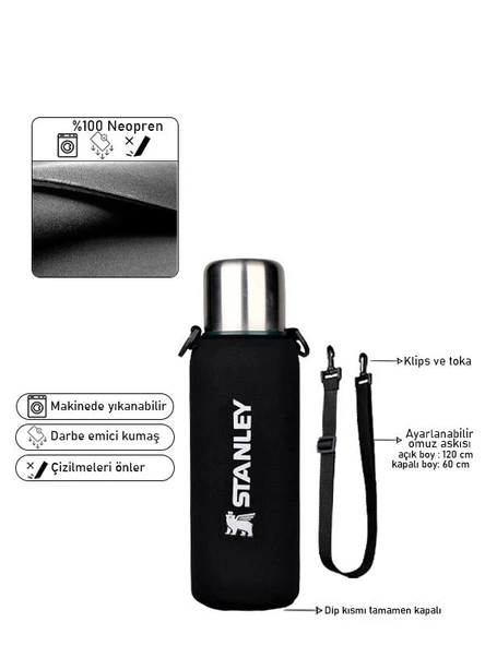 Safir Kamp Neopren Termos Kılıfı Omuz Askılı 1.0 Lt Adventure(Kulpsuz) - 2