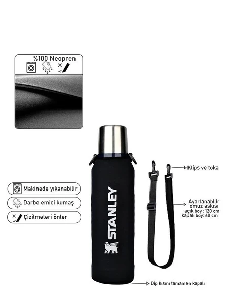 Safir Neopren Termos Kılıfı Omuz Askılı 1.3 Lt Klasik - 6