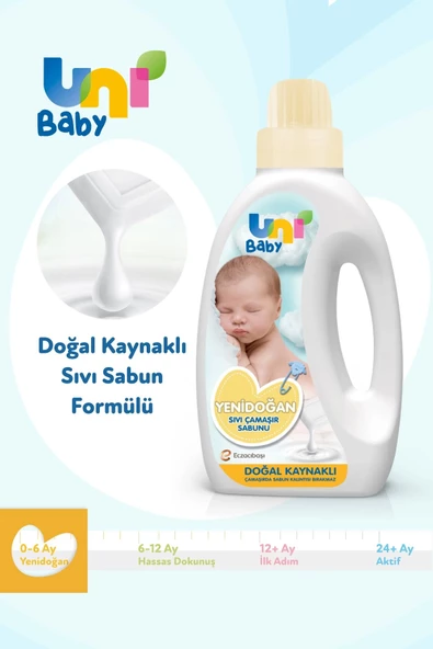 Unibaby Sıvı Deterjan Yumuşatıcı Set 2x1500ml (SARI-PEMBE) - 6