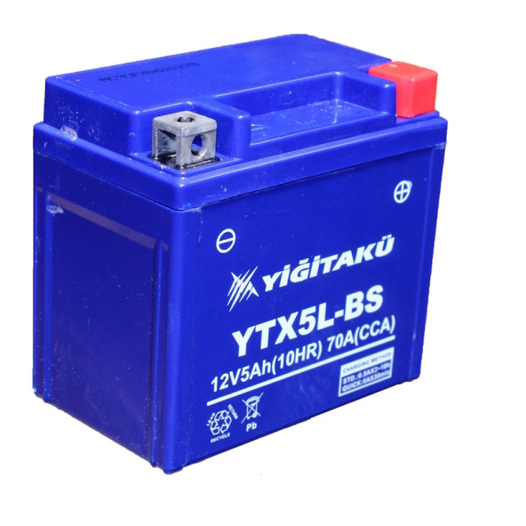 12 V 5 AH AMPER YİĞİT AKÜ YTX5L MOTOSİKLET AKÜSÜ