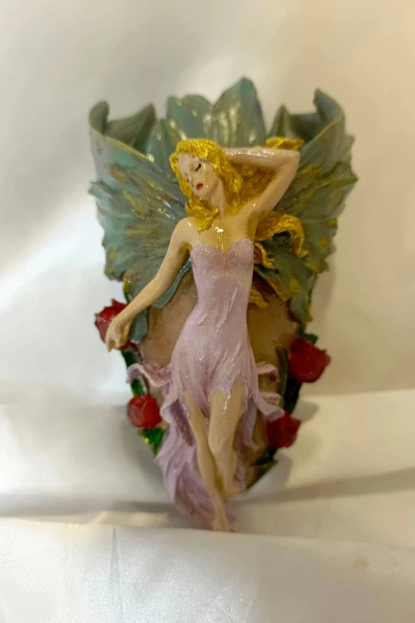 Askılı Saksı Melek Peri Duvar Panosu El İşi Hand Made - Resim 2