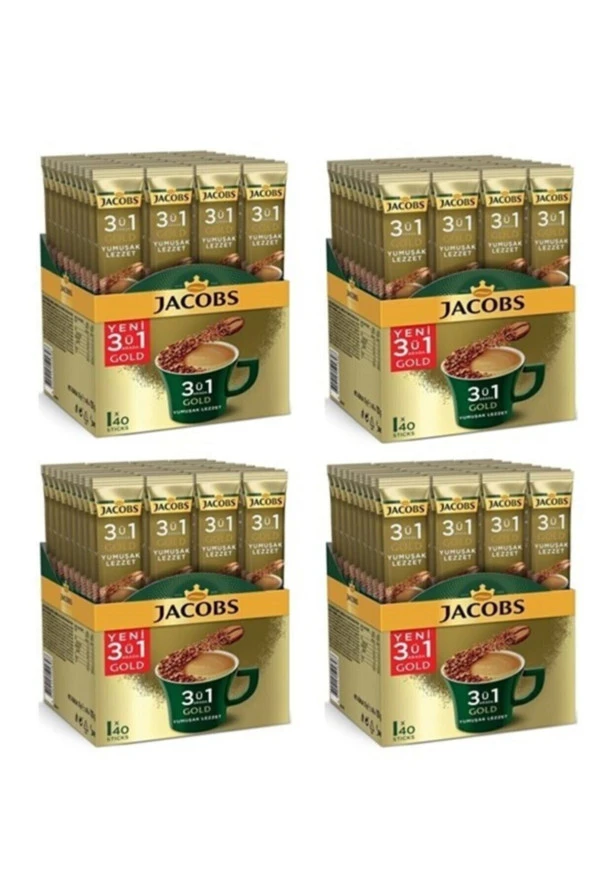 3ü1 Arada Gold Yumuşak Lezzet 40lı X 18 Gr X 4 Kutu