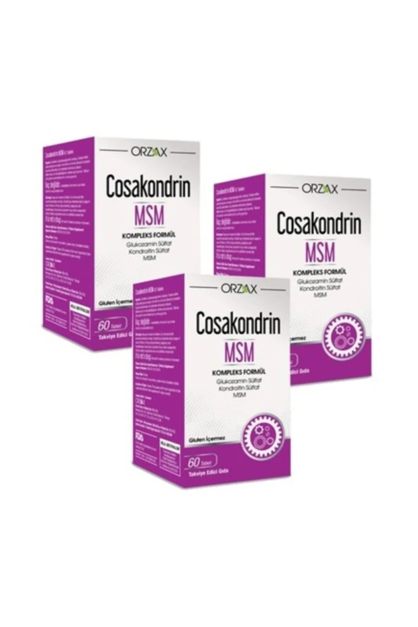 Orzax Cosakondrin MSM 60 Tablet 3 Kutu