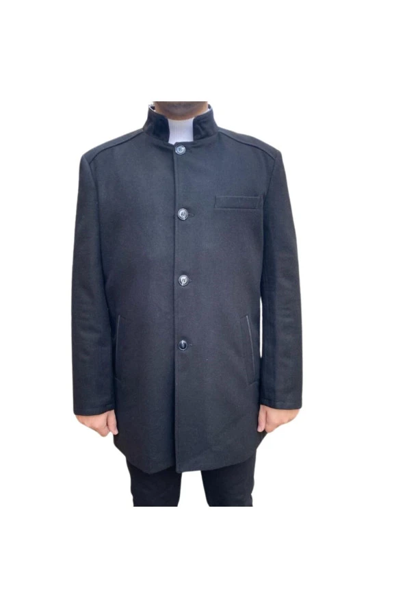 REGULAR FİT PREMİUM YÜN İÇERİKLİ RAHAT KALIP KAŞE KABAN LACİVERT - 8