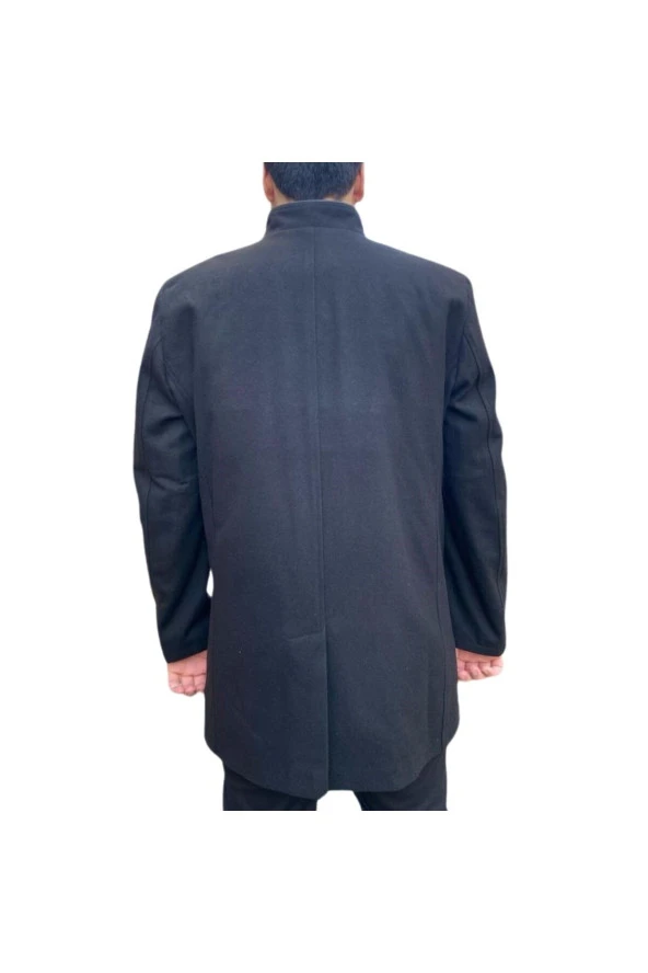 REGULAR FİT PREMİUM YÜN İÇERİKLİ RAHAT KALIP KAŞE KABAN LACİVERT - 10