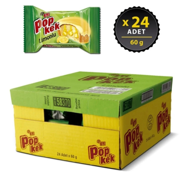 Eti Popkek Limonlu Kek 60 Gr 24 adet