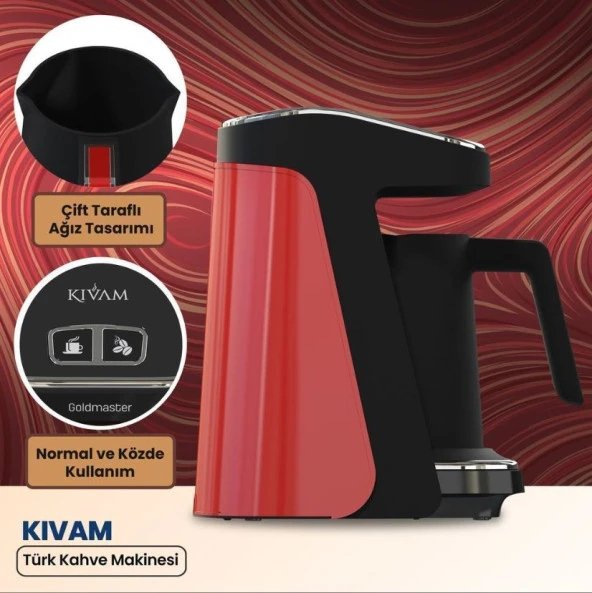 Goldmaster Gm8380k Kıvam Geniş Hazne Kırmızı Türk Kahve Makinesi - 3