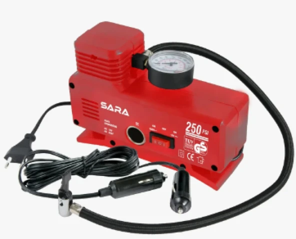 Araç Içi Çakmak Soketi Girişli Hava Kompresörü S633 12 V-220 V