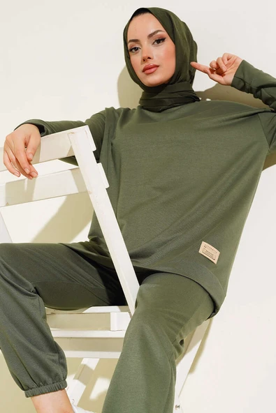 Arma Detaylı İkili Takım Haki - Resim 2