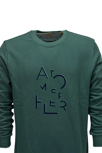 Erkek Baskılı Spor Sıfır Yaka Sweatshirt R2206 BGL-ST03190 - Resim 11