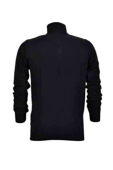 Erkek Spor Düz Fermuarlı Yaka Kazak R22949 BGL-ST03181 - Resim 9