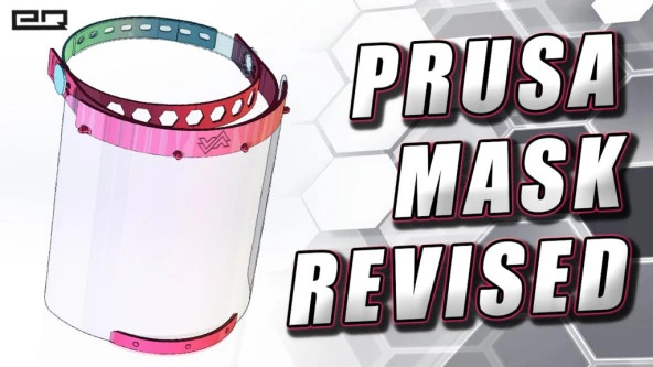 Prusa Covid-19 / Coronavirus Entegre Katlanır Yoğunluklu Yüz Kalkanı Plastik Aparat