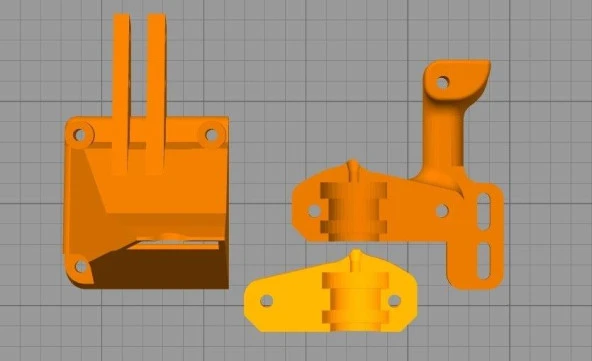 Abbas V11 E3D V6 Jkafa Hotend Mk7 (Geniş Kafalı Hotent) Için Ekstruder Tutucu Ve Soğutucu Fan Plastik Aparat