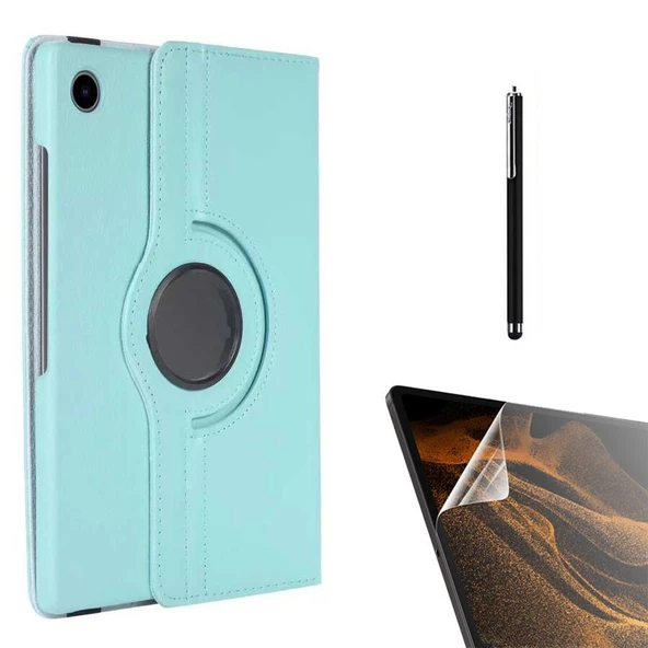 Gpack Samsung Galaxy Tab A9 Plus x210 Kılıf Kapaklı Standlı 360 Dönebilen Koruma dn11NanoKalem - 4