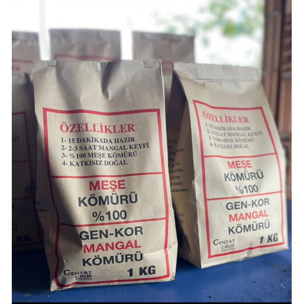 GEN-KOR MEŞE MANGAL KÖMÜRÜ 1KG - 2