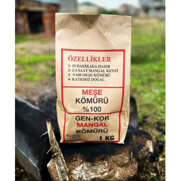 GEN-KOR MEŞE MANGAL KÖMÜRÜ 1KG - 4