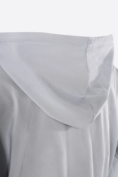 Gri Loya Start Kapüşonlu Oversize Sweatshirt - Resim 3