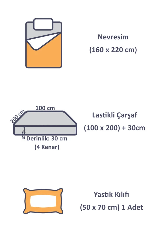 Cozy Home Tek Kişilik Lastikli Çarşaflı Nevresim Takımı Simple Siyah - 6