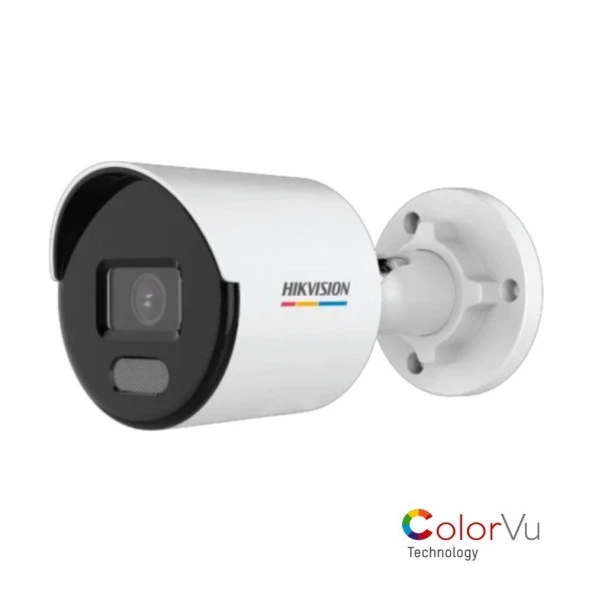 Hikvision DS-2CD1047G0-LUF 4mp 2.8mm Sabit Lens ColorVu H.265+ Dahili Mikrofon IR Bullet IP Kamera