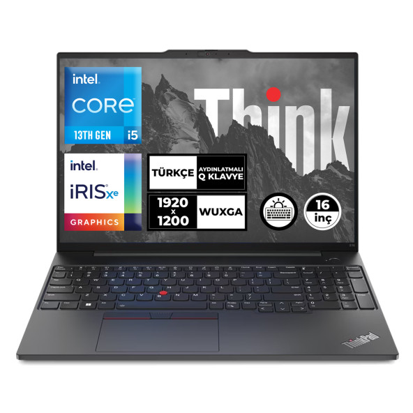 Lenovo ThinkPad E16 Gen 1 i5-1335U 16GB 1TB SSD 16" WUXGA Fdos Bilgisayar 21JQS1TTZX005