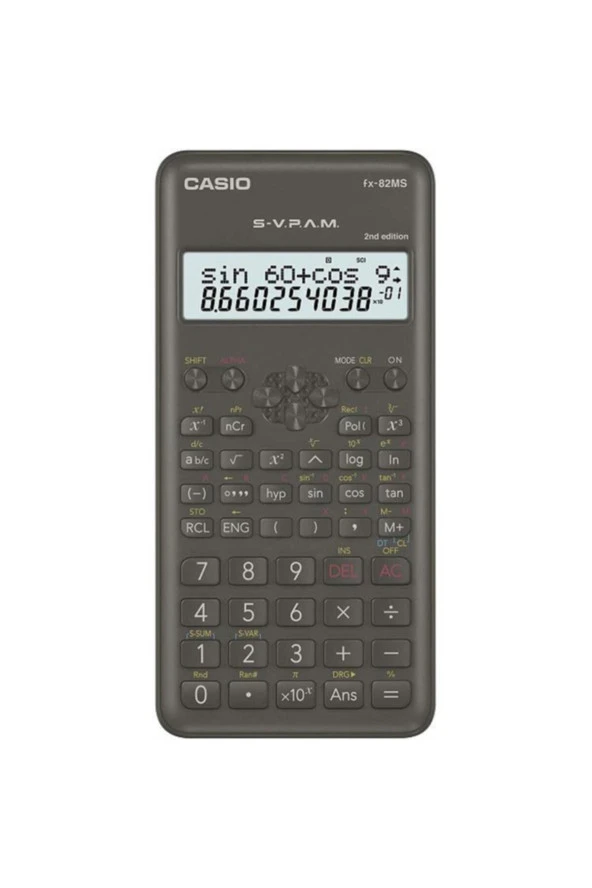 Casio FX-82MS 2. Versiyon 240 Fonksiyon Bilimsel Hesap Makinesi