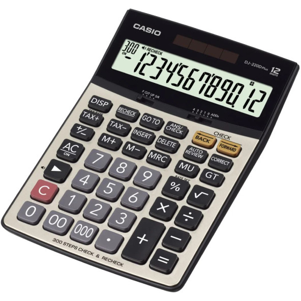 Casio DJ-220D Plus 12 Haneli Masaüstü Hesap Makinesi
