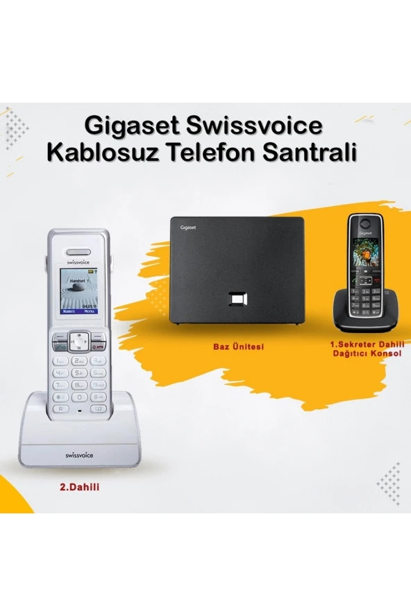 Gigaset C530 2 Dahili Telsiz Kablosuz Telefon Santrali