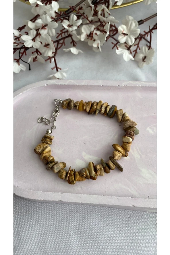 Odun Jasper Doğal Taş Bileklik