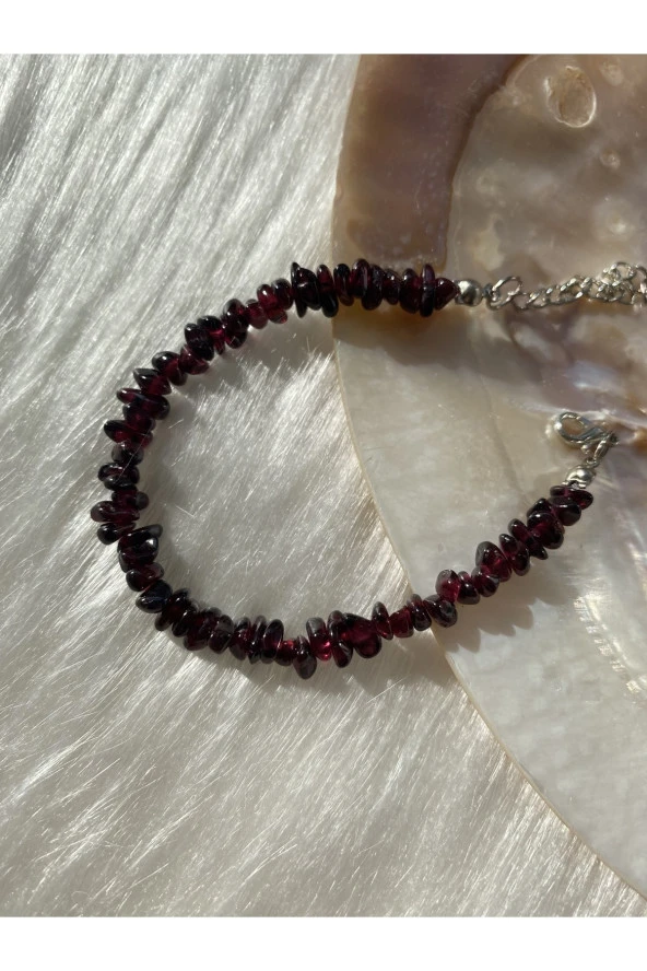 Lal Taşı Şekilsiz Doğal Taş Bileklik - 2