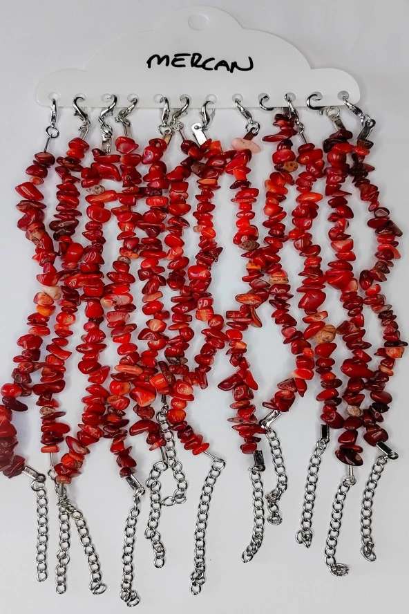 Kırık Taş Bileklik Mercan - 1